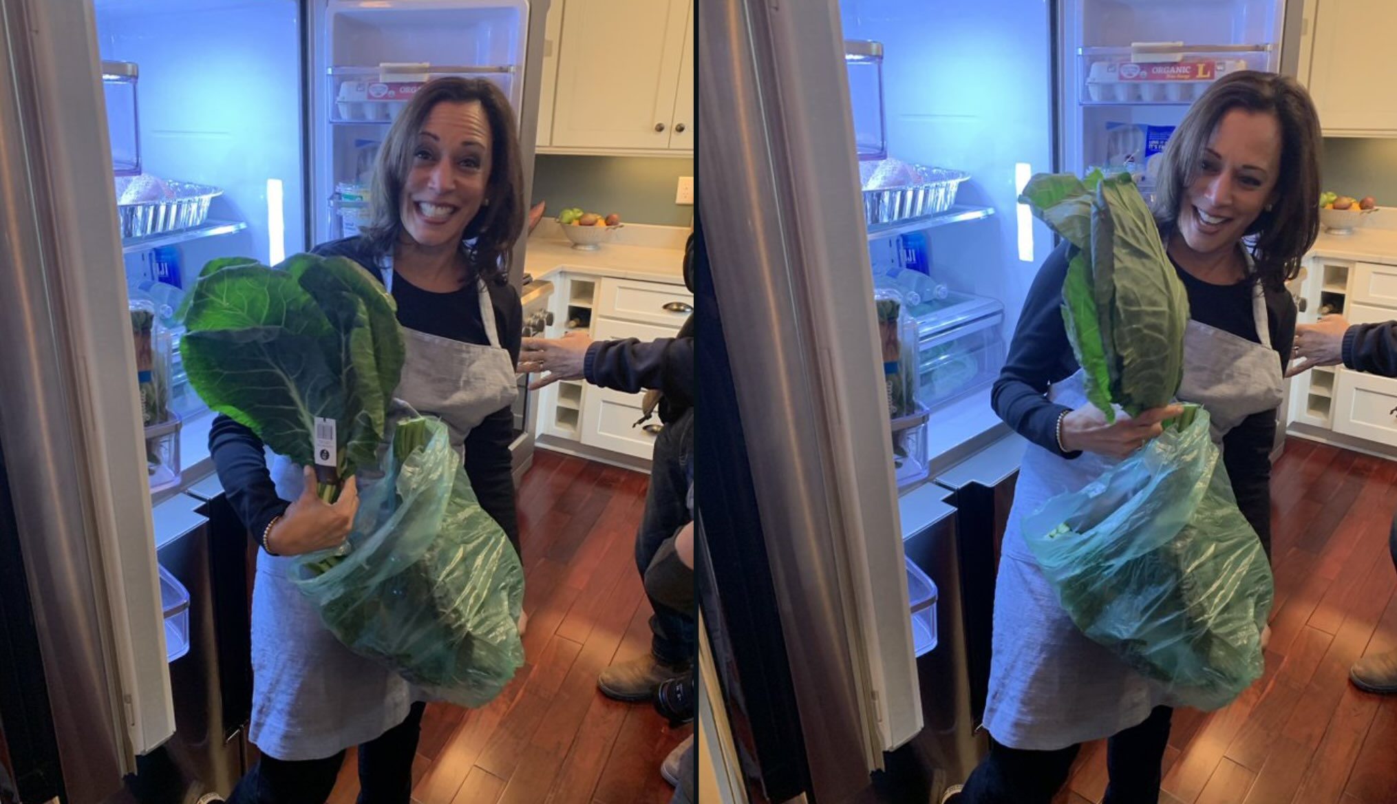 Social Media reacts to Kamala Harris saying she washed her collard greens in a bathtub